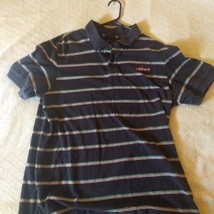 Black with stripes Adidas Polo
